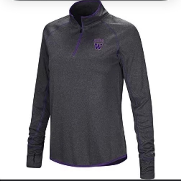 Colosseum Charcoal and Violet Long Sleeve Top - Picture 1 of 9
